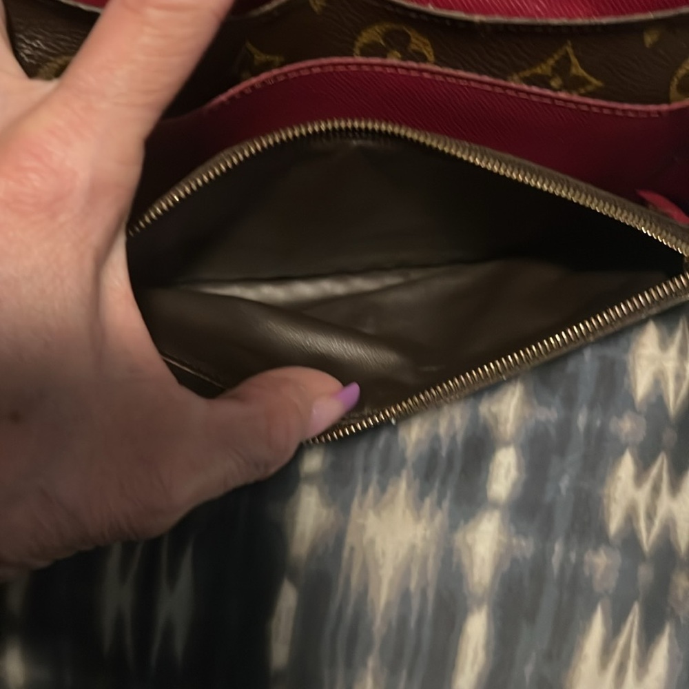 Louis Vuitton Brown and Purple Monogram Tote and matching wallet. - Picture 8 of 14